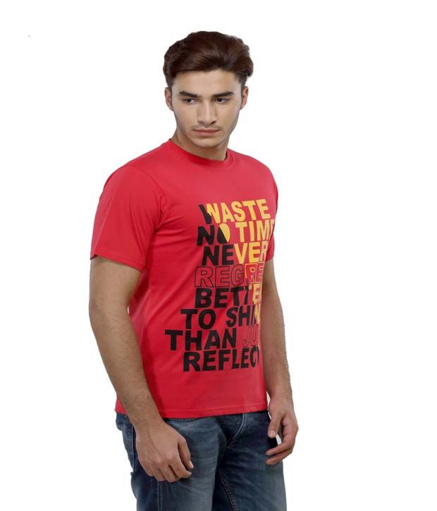 Delhi Daredevils Red Printed Cotton Round Neck T-shirt - Buy Delhi ...