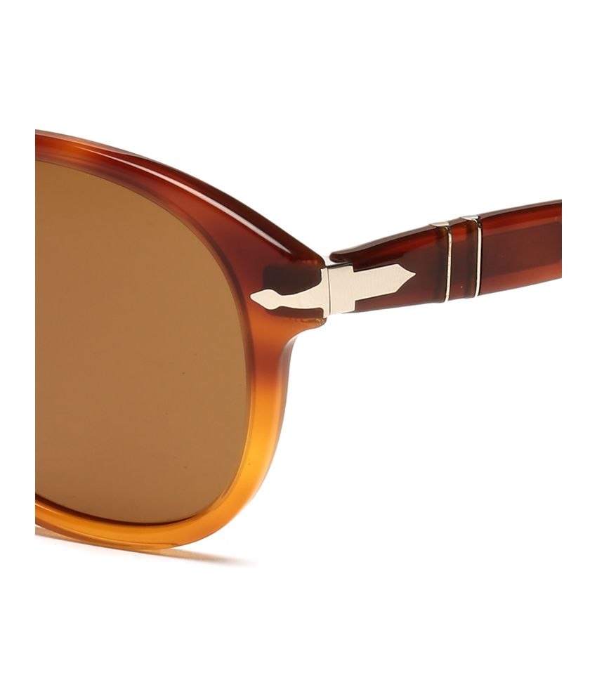 Persol 649 96/33 Terra di Siena 52-20-135 Round Unisex Sunglasses - Buy ...