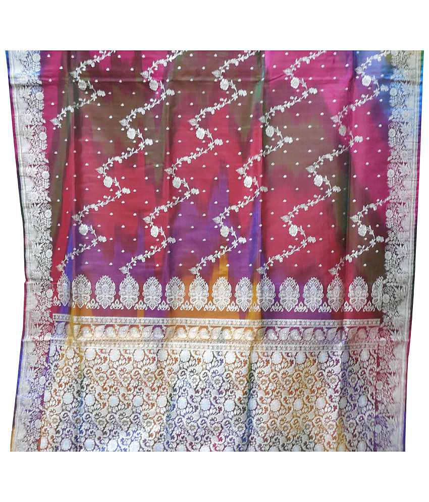 Sushila Art Multicoloured Art Silk Saree - Buy Sushila Art ...