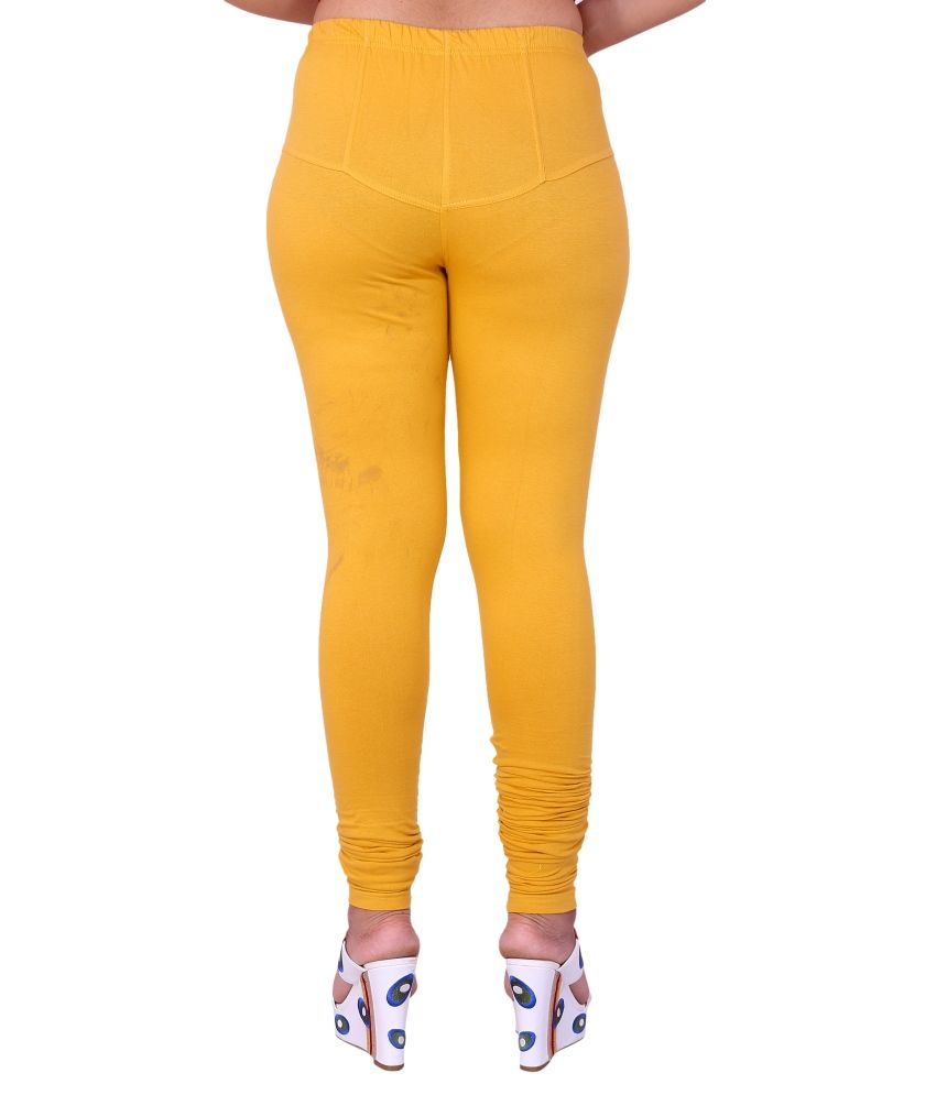 Fck3 Yellow Cotton Leggings Price in India Buy Fck3 Yellow Cotton