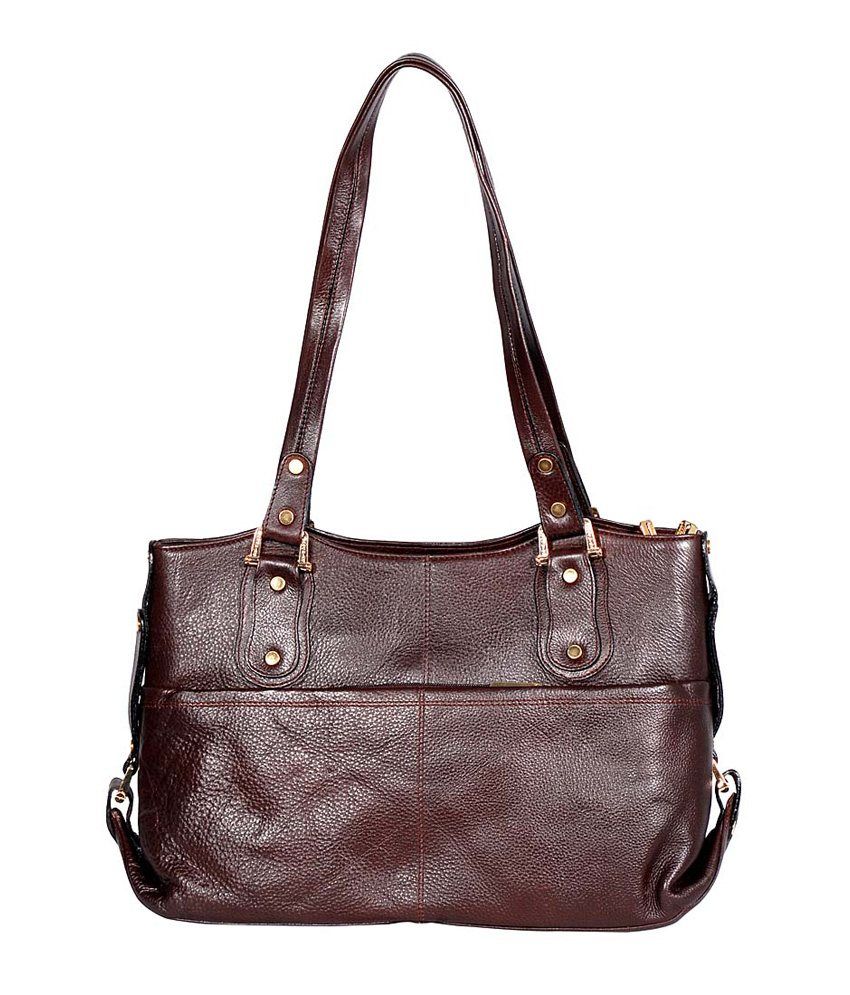 Moochies Brown Leather Shoulder Bag - Buy Moochies Brown Leather ...