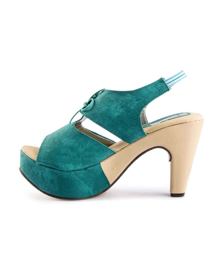 sage green platform heels