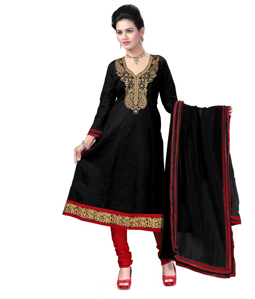 Gourang Black Cotton Unstitched Dress Material Buy Gourang Black Cotton Unstitched Dress Material Online At Best Prices In India On Snapdeal