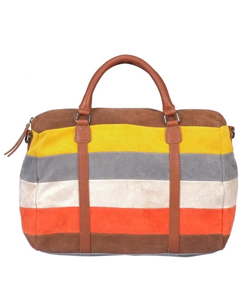 Download Vilenca Holland Orange Leather Duffle Bag - Buy Vilenca ...