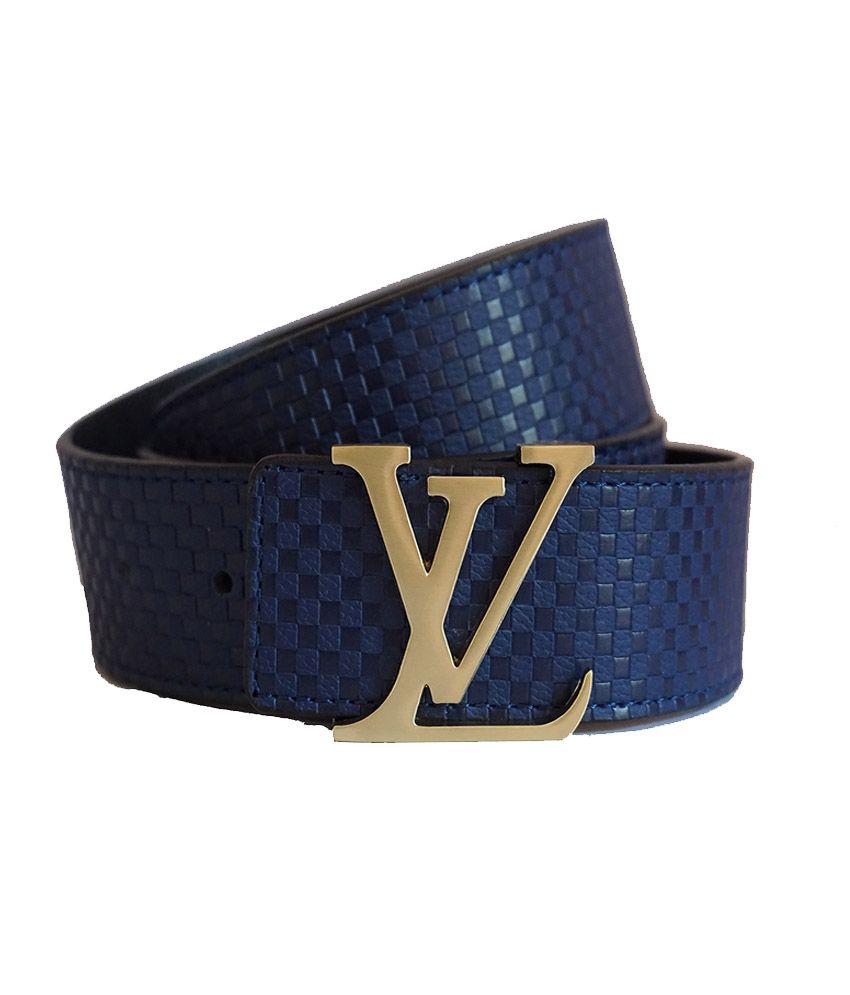 LV Blue leather Designer Belt: Buy Online at Low Price in India - Snapdeal