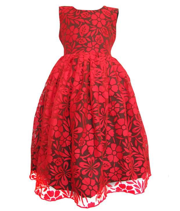 black and red combination frocks