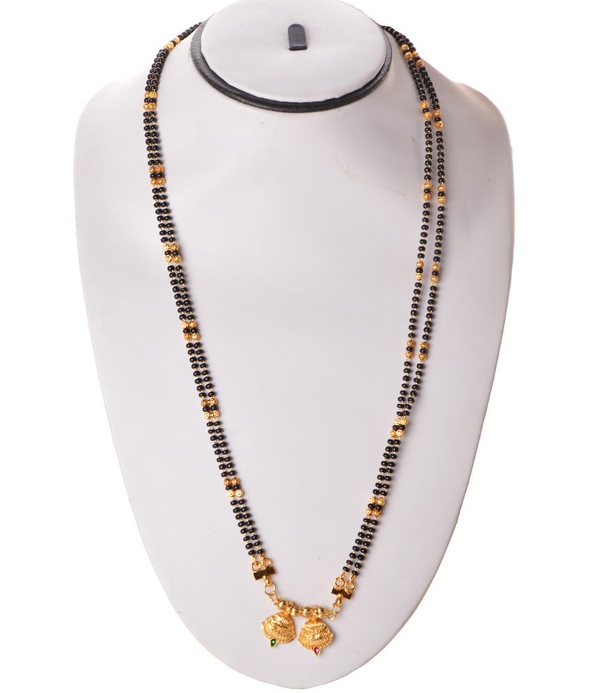 full black long black beads mangalsutra