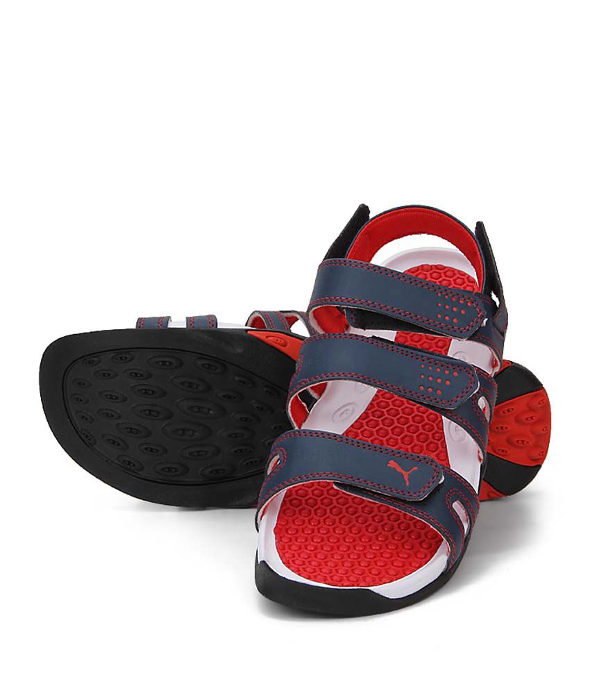 puma red sandals