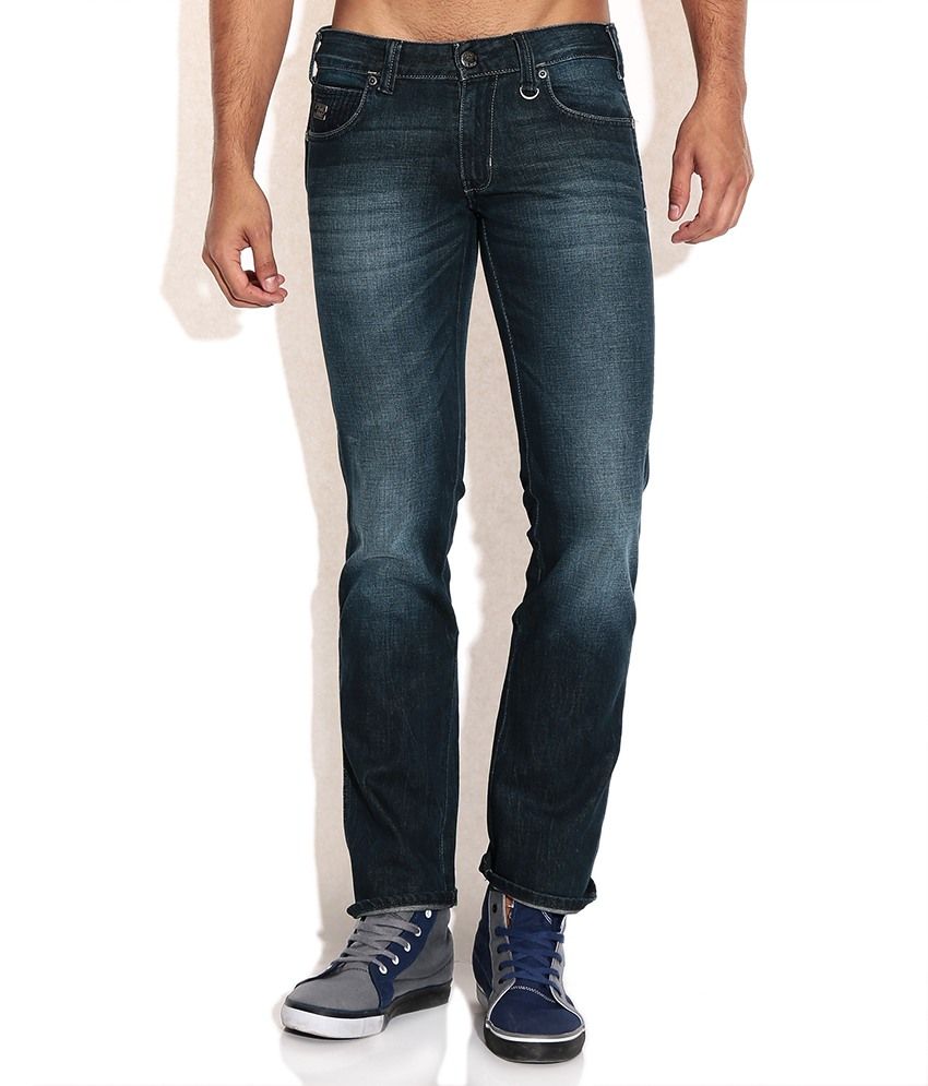 blue regular fit jeans