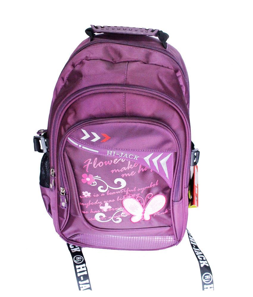 Hi-Jack Purple School Bag Polyester Backpacks - Buy Hi-Jack Purple ...