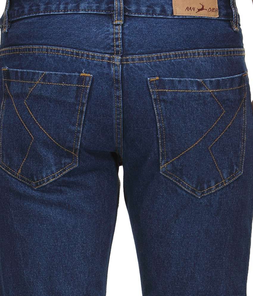 Randier Blue Cotton Regular Fit Wonderful Jeans - Buy Randier Blue ...