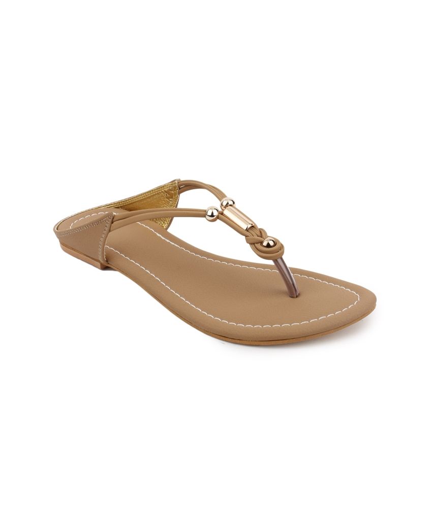 Buy SHEZONE Beige Flats Online at Snapdeal