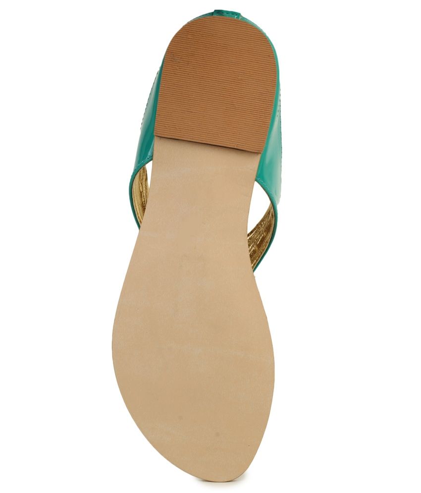 turquoise flat sandals