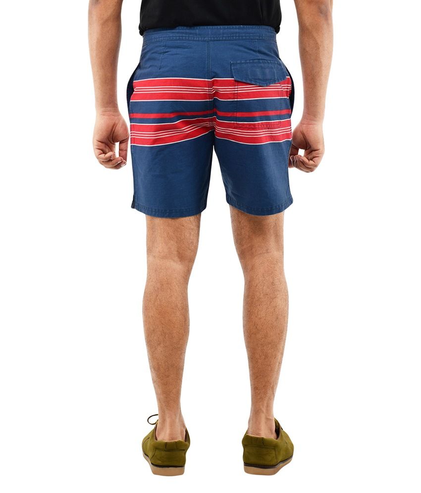 navy blue striped shorts