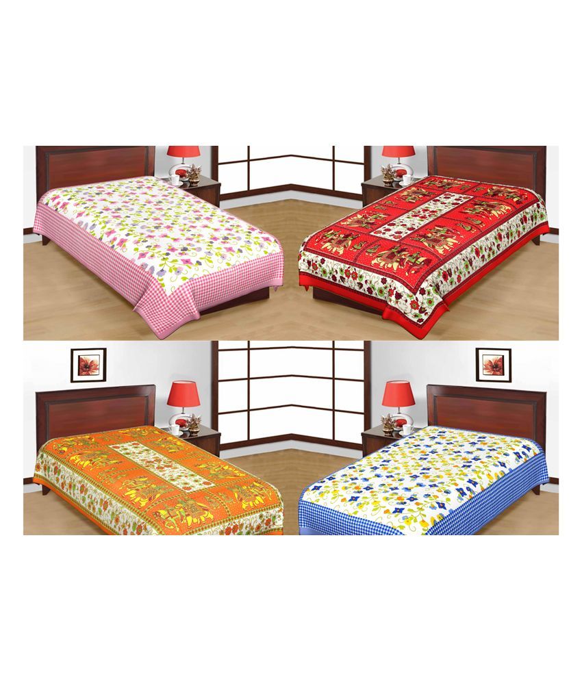 Kismat Collection ( Buy 2 Get 2 Free) Jaipuria Traditional Single Bed