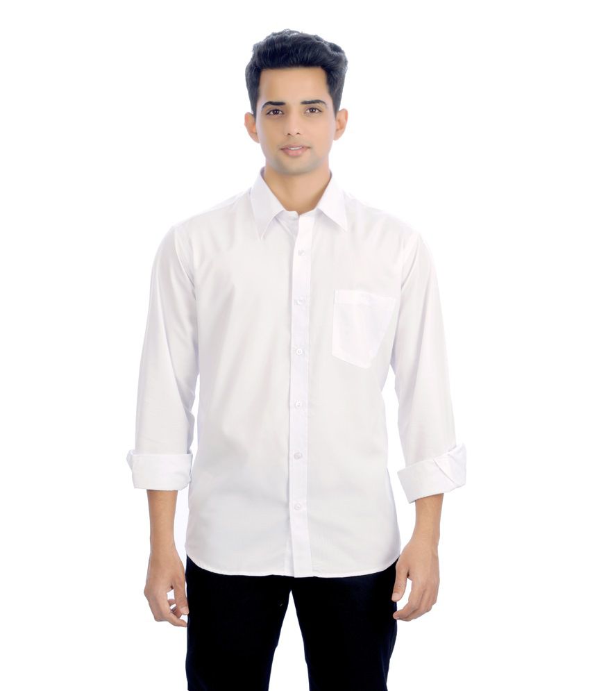 Stylish For Men White Cotton Blend Casual Shirt - Buy Stylish For Men ...