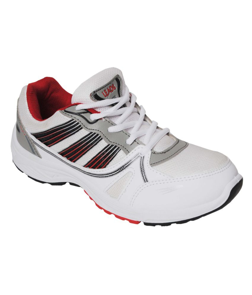 Leads Footwear Light Weight White And Red Running Sports Shoes - Buy ...