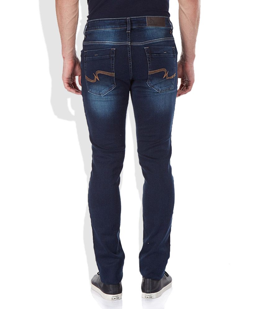 mens blue tapered jeans