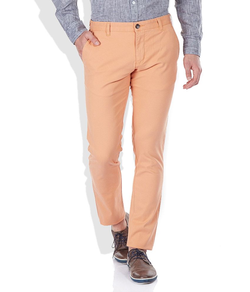 orange trousers mens