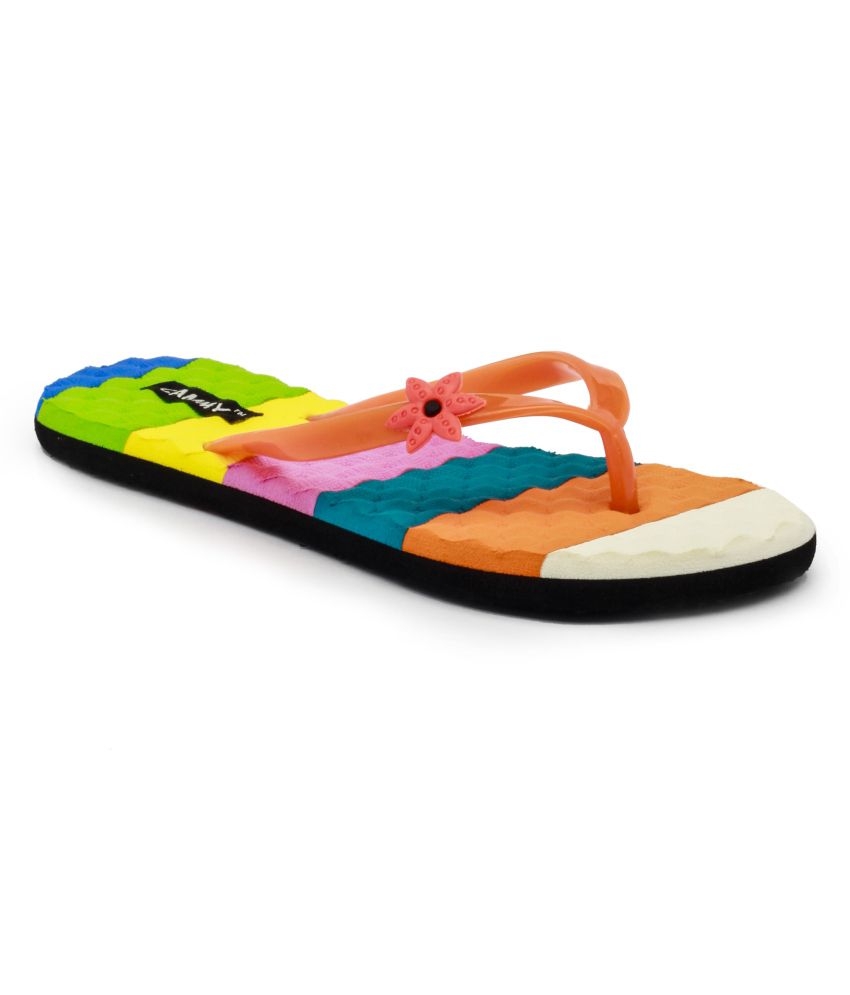 crocs multicolor flip flops