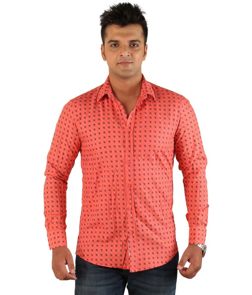 Feed Up Red Cotton Casual Shirt - Buy Feed Up Red Cotton Casual Shirt ...
