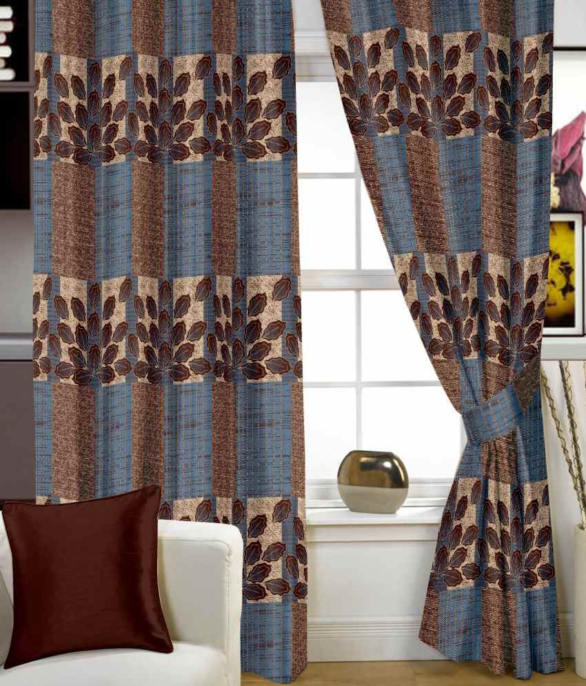 StoryHome Set of 2 Window Eyelet Curtains Abstract Brown Buy Story