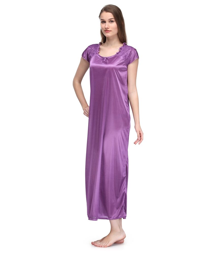 Buy Oleva Pink Satin Nighty Online At Best Prices In India Snapdeal 