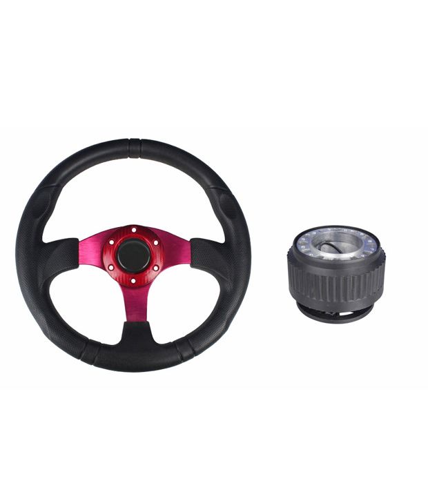 OEM Red 3 Spoke Sporty Steering Wheel With Hubmaruti Ritz (200914