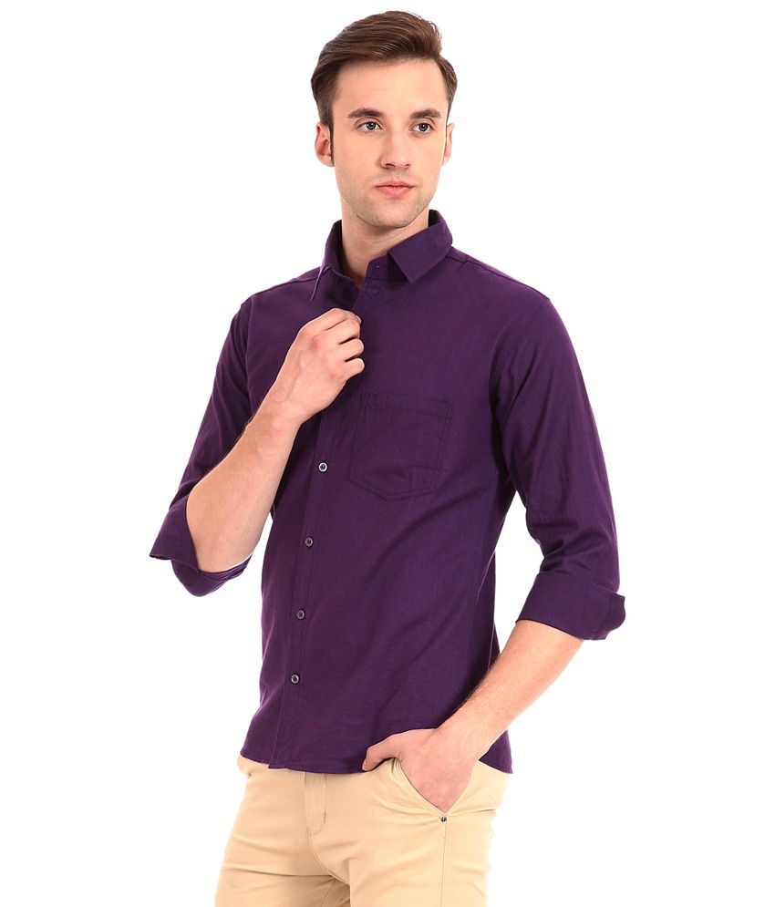pant combination with purple shirt