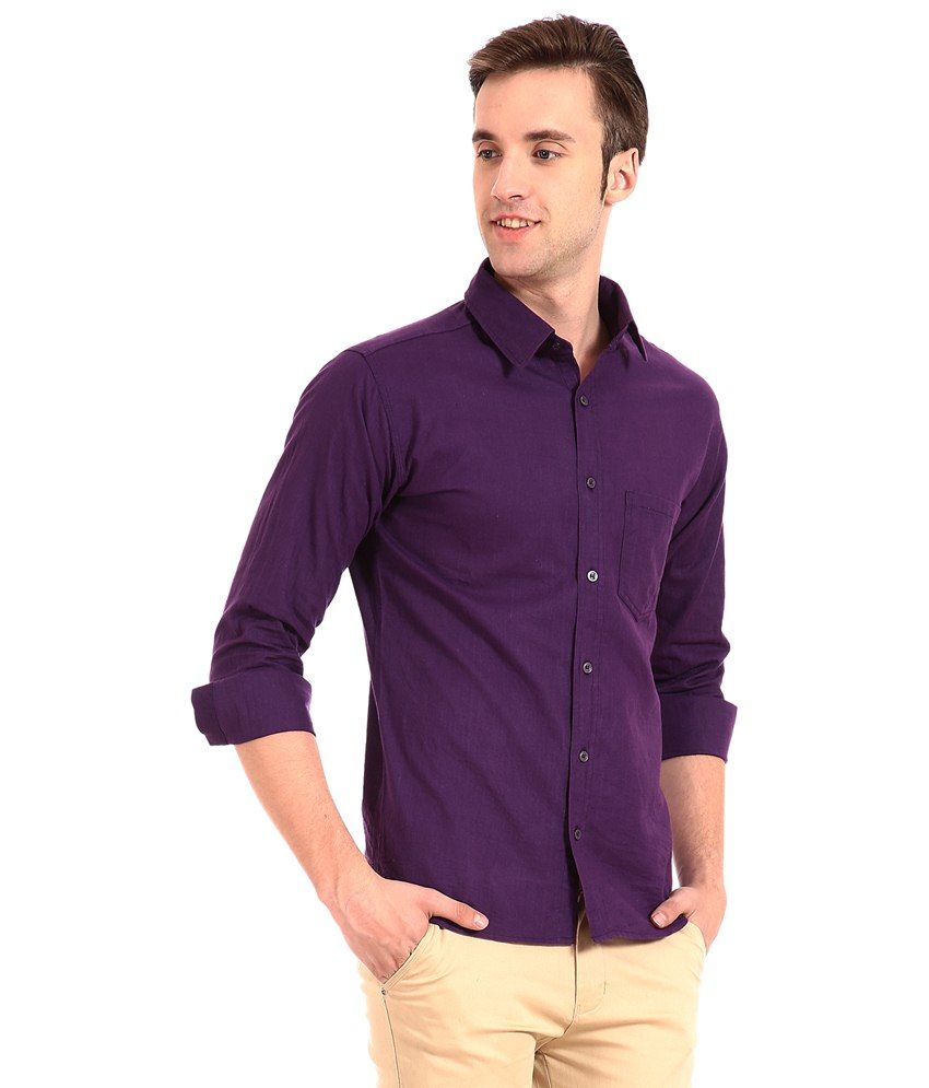 Purple Shirt With Avaitor Sunglasses 