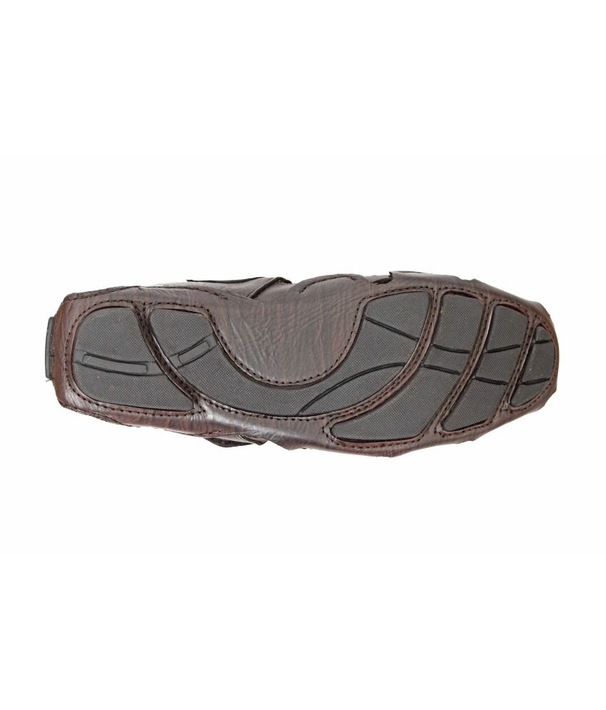 brown leather velcro shoes