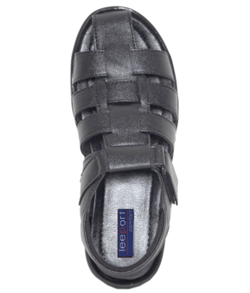 mens black velcro sandals