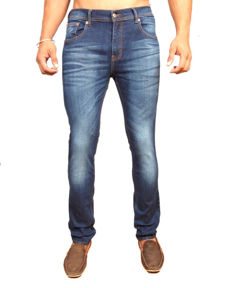 Levis 504 Slim Fit Lycra Washed Jeans Dark Blue Color For Men - Buy ...