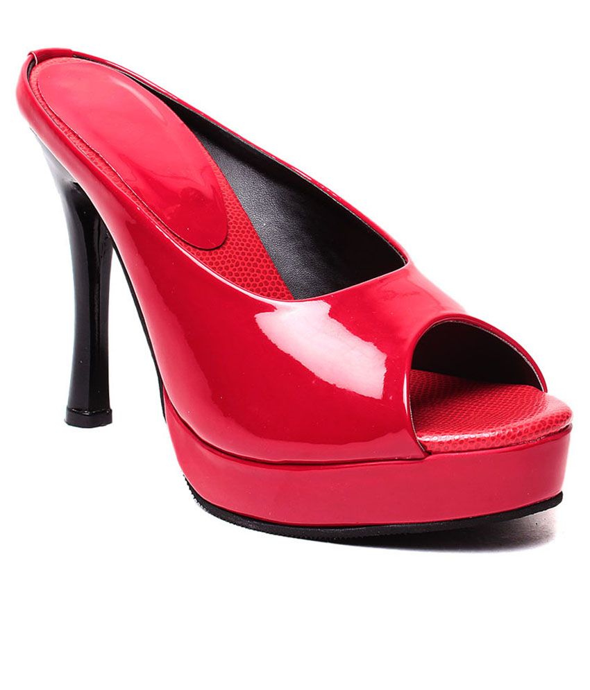 ruby red high heel shoes