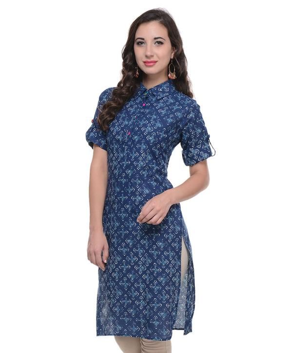 blue colour kurti for ladies