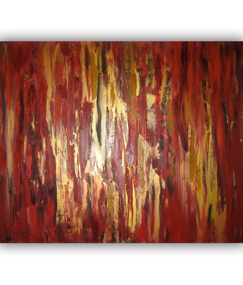 Vitalwalls Red And Yellow Abstract Painting Buy Vitalwalls Red And