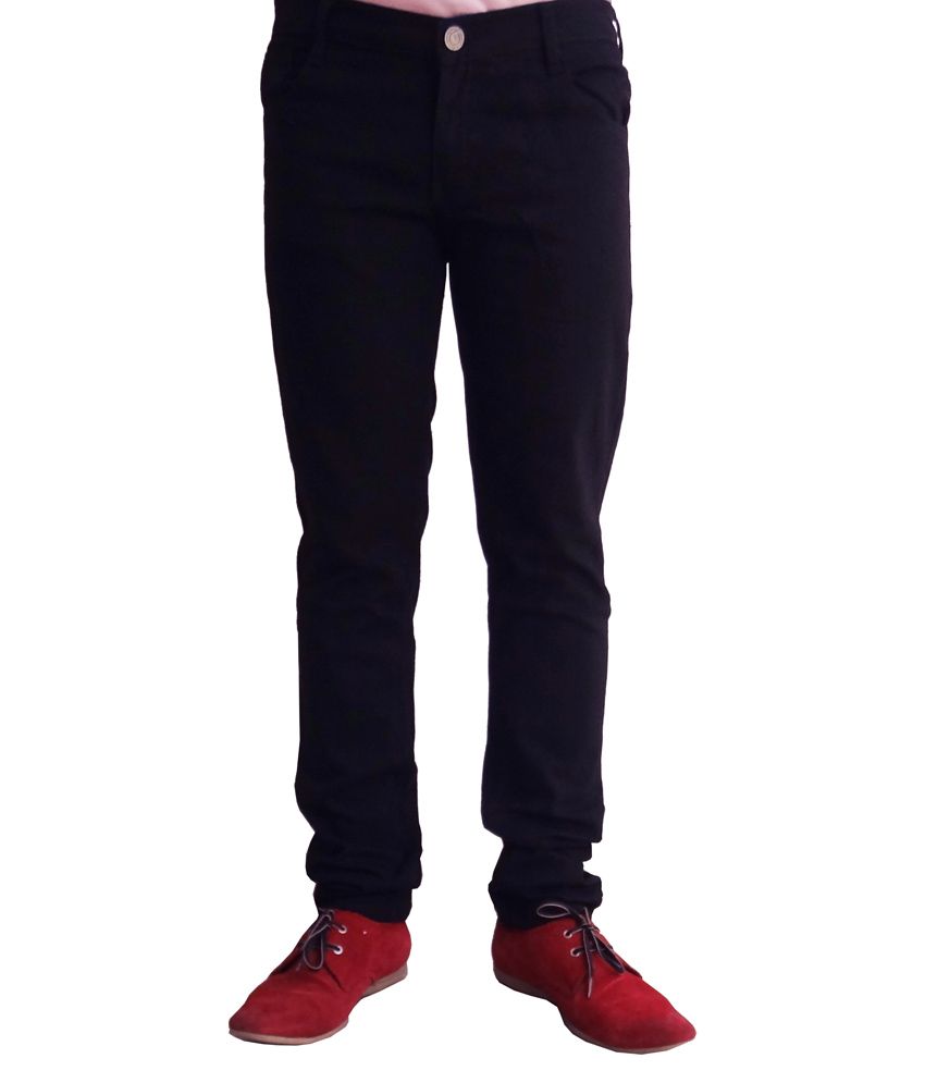 black cotton jeans mens