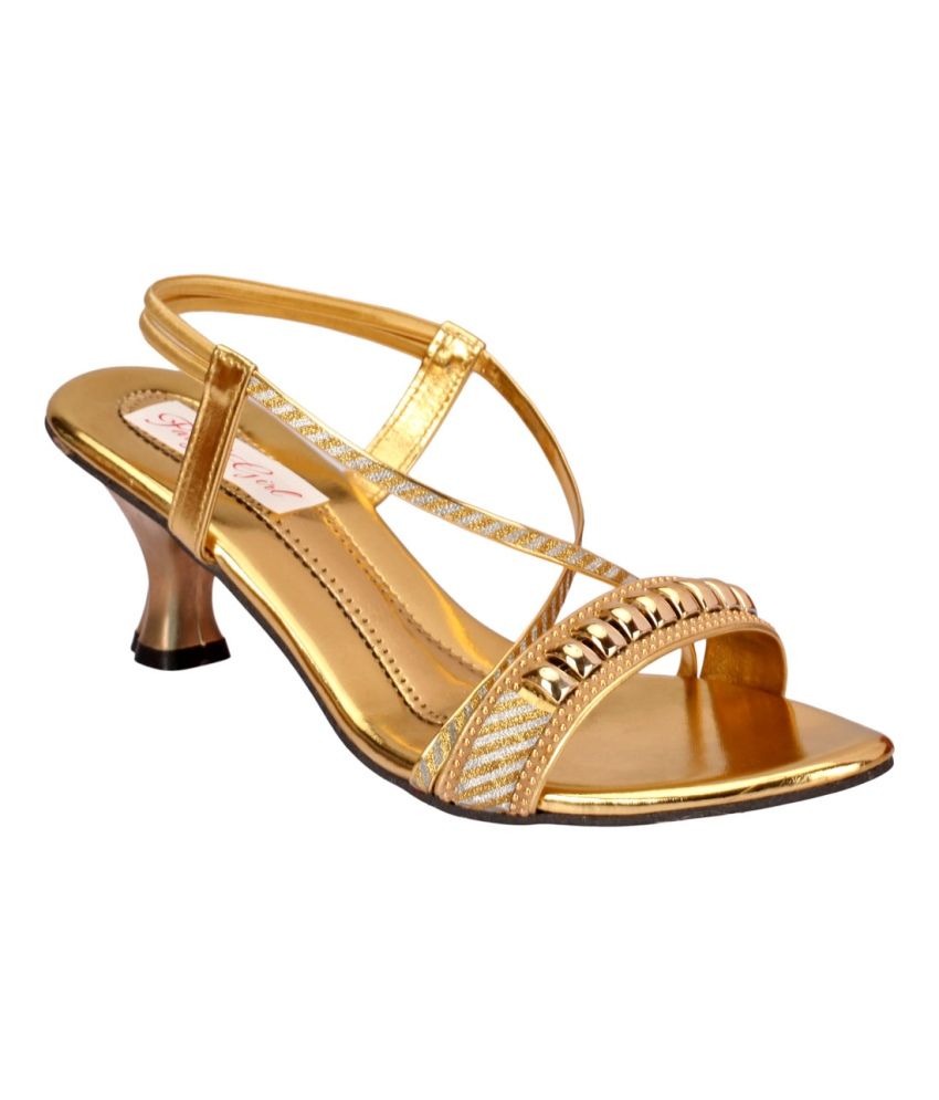 ladies gold sandals