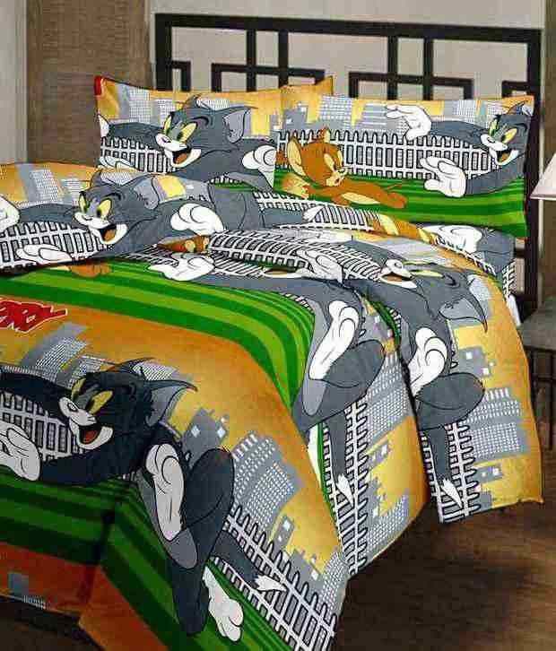     			Renown Adorable Tom & Jerry Print Poly Cotton Single Bed Ac Blanket/ Dohar