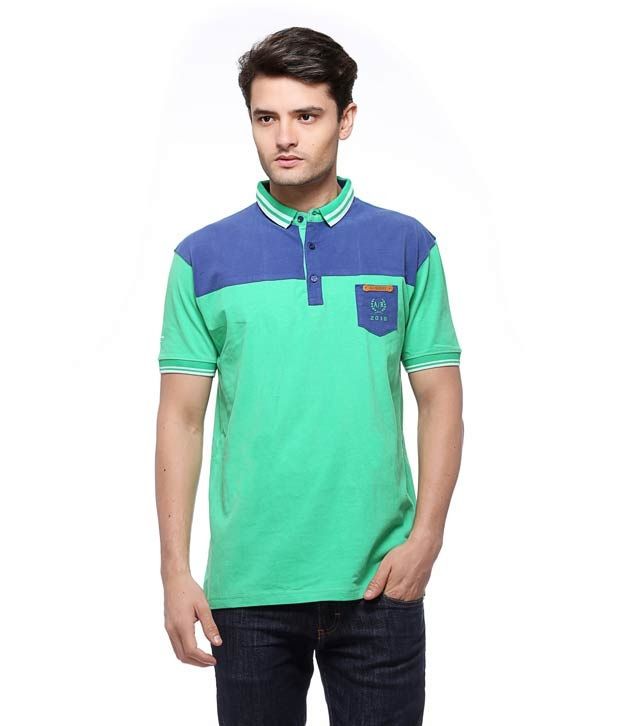 All Rugged Green Cotton Polo T-shirt - Buy All Rugged Green Cotton Polo ...