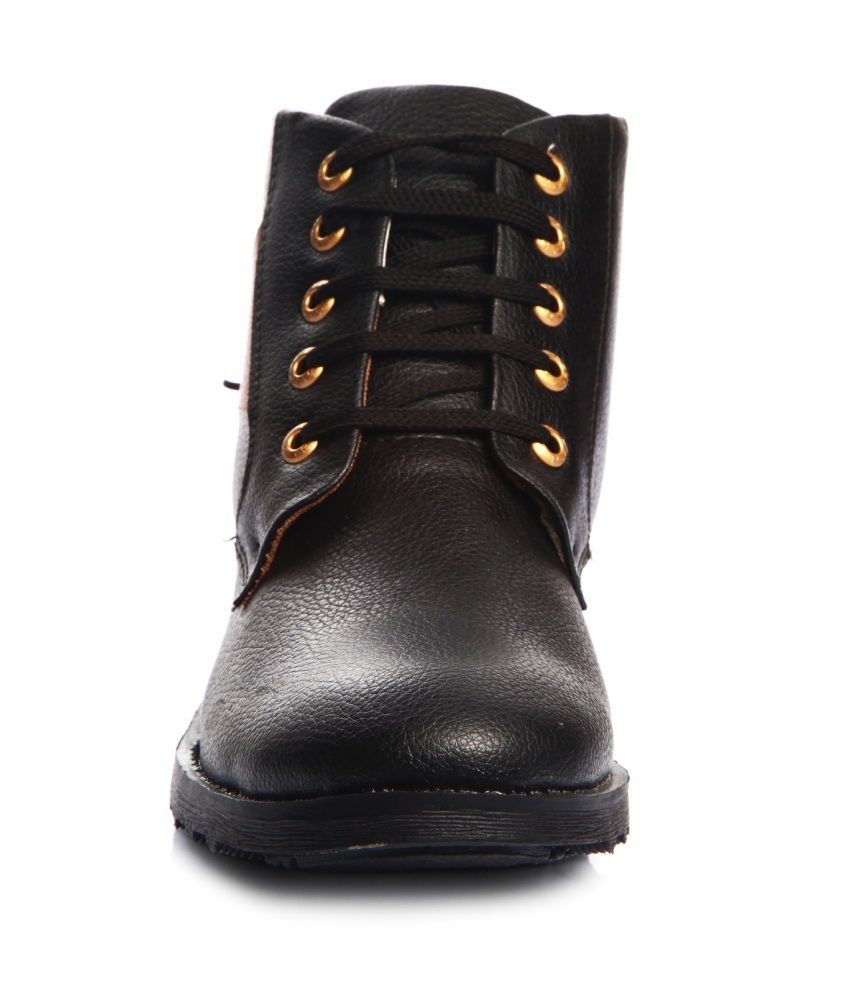 black ankle length shoes