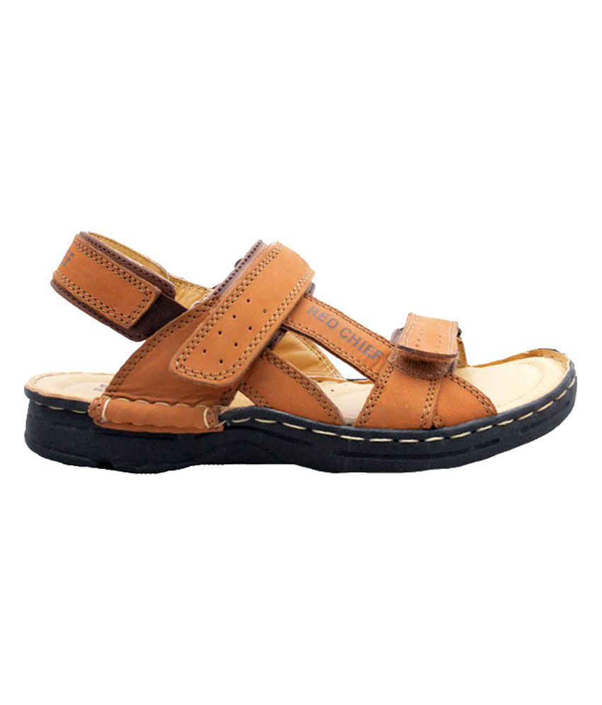 Red Chief Brown Leather Velcro Sandal - Buy Red Chief Brown Leather ...