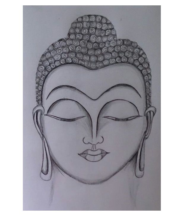 Gautam Buddha Pencil Art