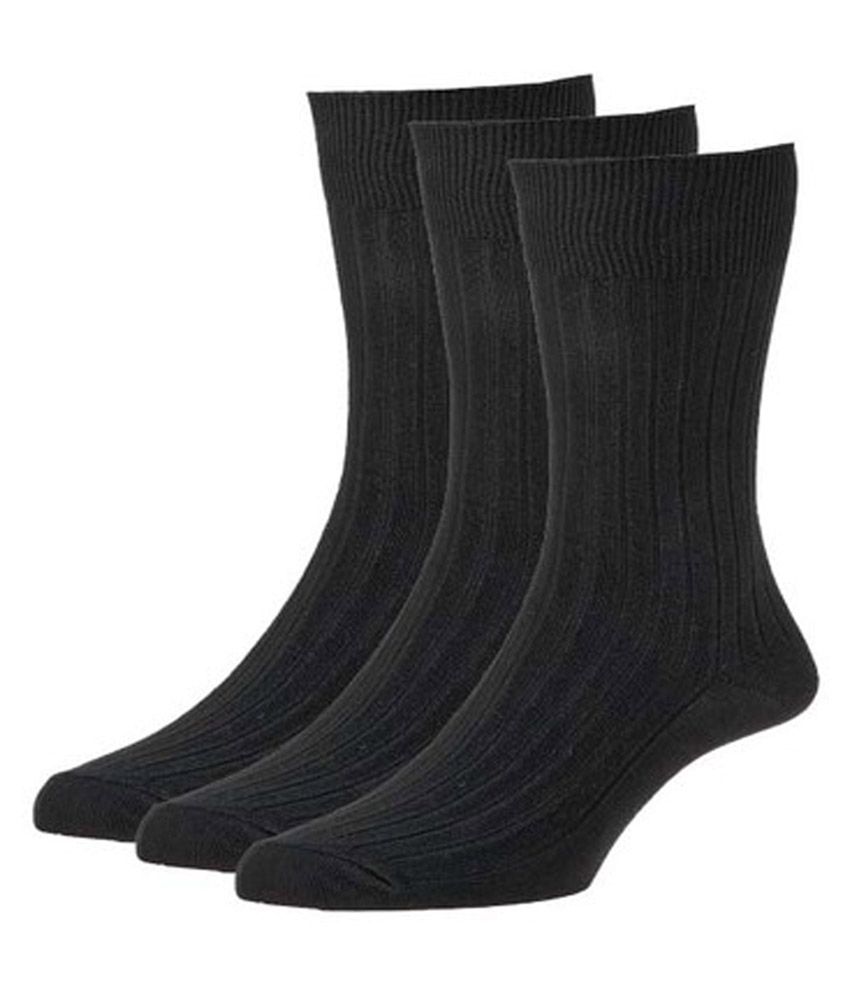 long black knee length socks