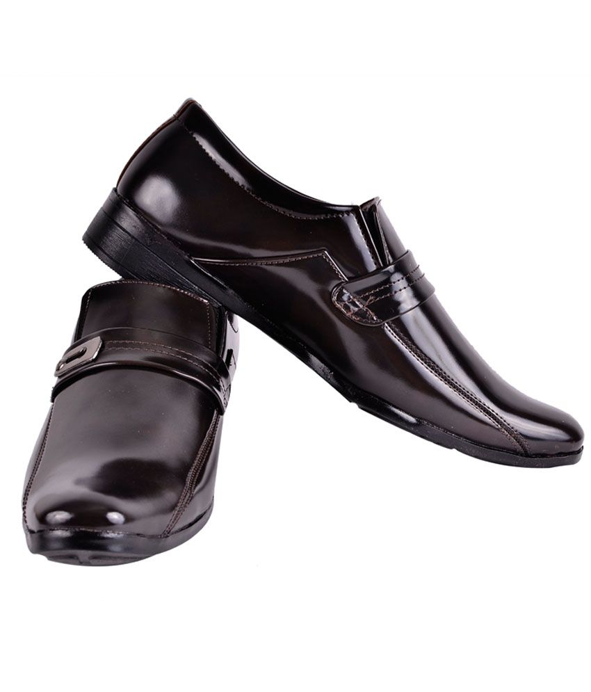 Shoes N Style Brown Buckle Formal Shoes Price in India- Buy Shoes N ...