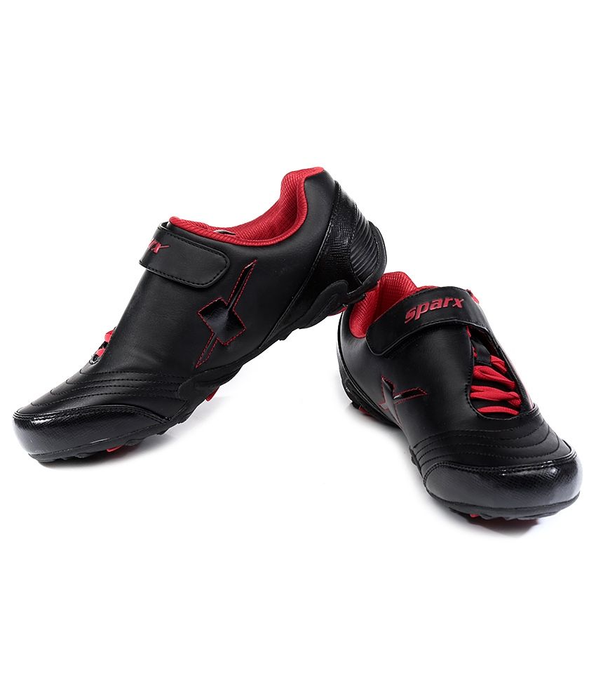 sparx shoes black and red