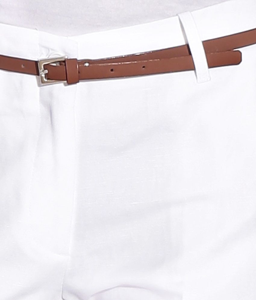 white slim fit trousers