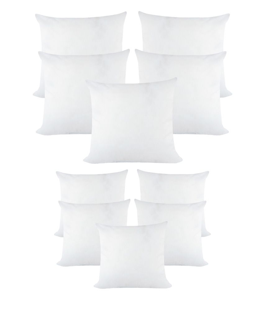 STC White Plain Cushion Fillers Set of 10: Buy Online at Best Price ...