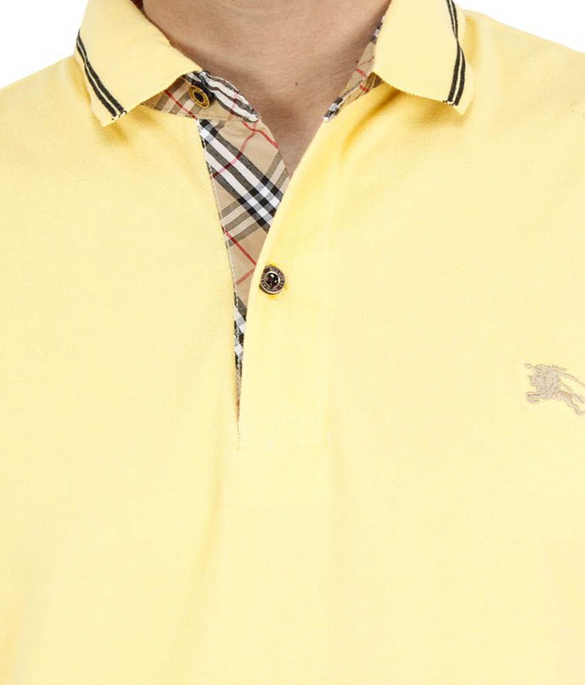 Burberry London Yellow Cotton Polo T-Shirt - Buy Burberry London Yellow  Cotton Polo T-Shirt Online at Low Price 