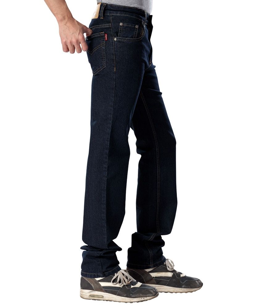 navy blue cotton jeans